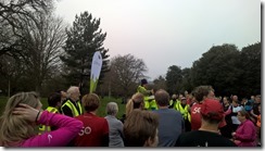 Pre Run Briefing at Dulwich